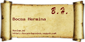 Bocsa Hermina névjegykártya